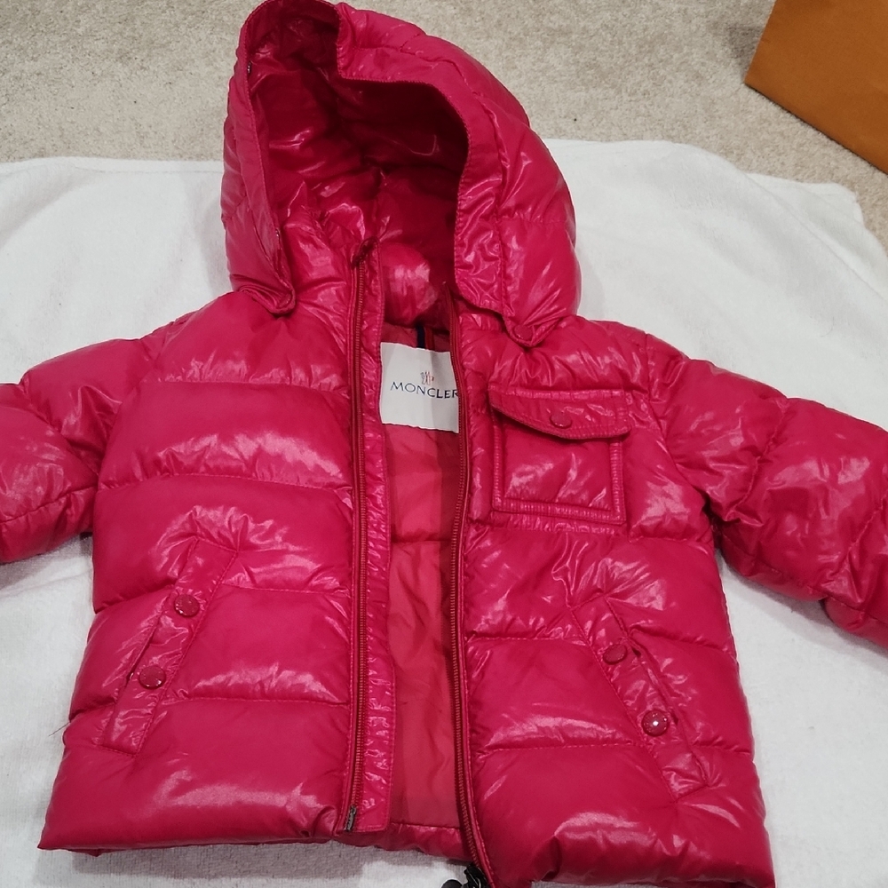 Moncler Fuchsia Hooded Puffer Jacket